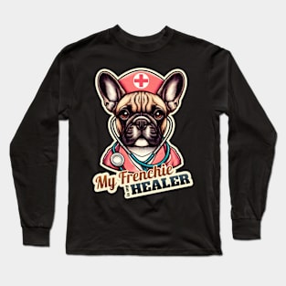 Frenchie nurse Long Sleeve T-Shirt